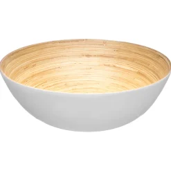 Ensaladera De Bambú Blanca 30Cm