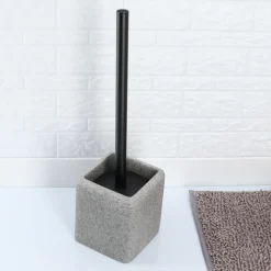 Escobilla De Baño Gris Efecto Piedra