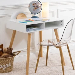 Escritorio De Mdf/Pino Blanco 75x47x74Cm