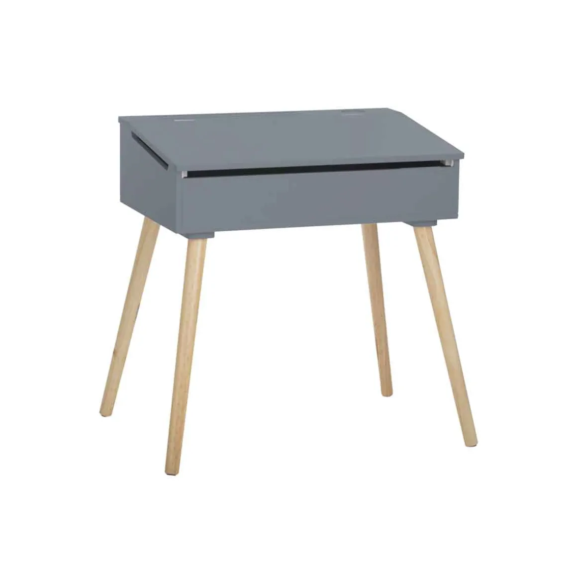 Escritorio Gris Con Almacenaje