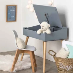 Escritorio Gris Con Almacenaje