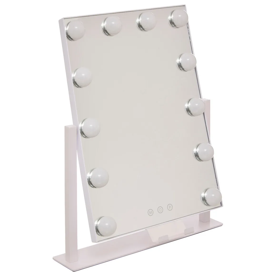 Espejo de baño blanco con luz led 43cm