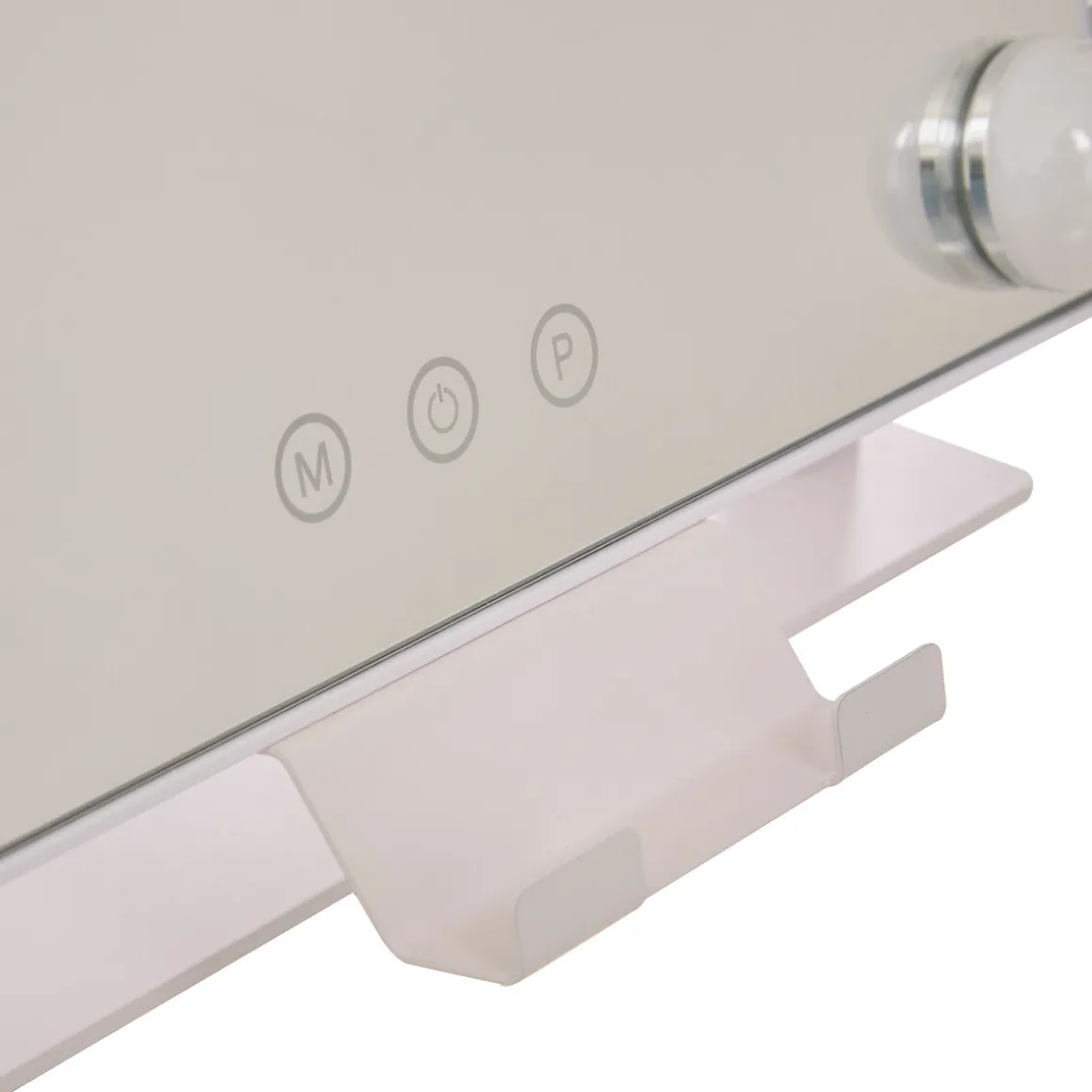 Espejo de baño blanco con luz led 43cm