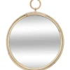 Espejo De Pared Beige De Ratán 38Cm