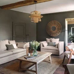 Espejo De Pared Caravane Beige 110Cm