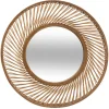 Espejo De Pared Espiral De Bambú 72Cm