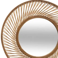 Espejo De Pared Espiral De Bambú 72Cm