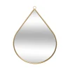 Espejo De Pared Gota Metal Mdf 21x29Cm
