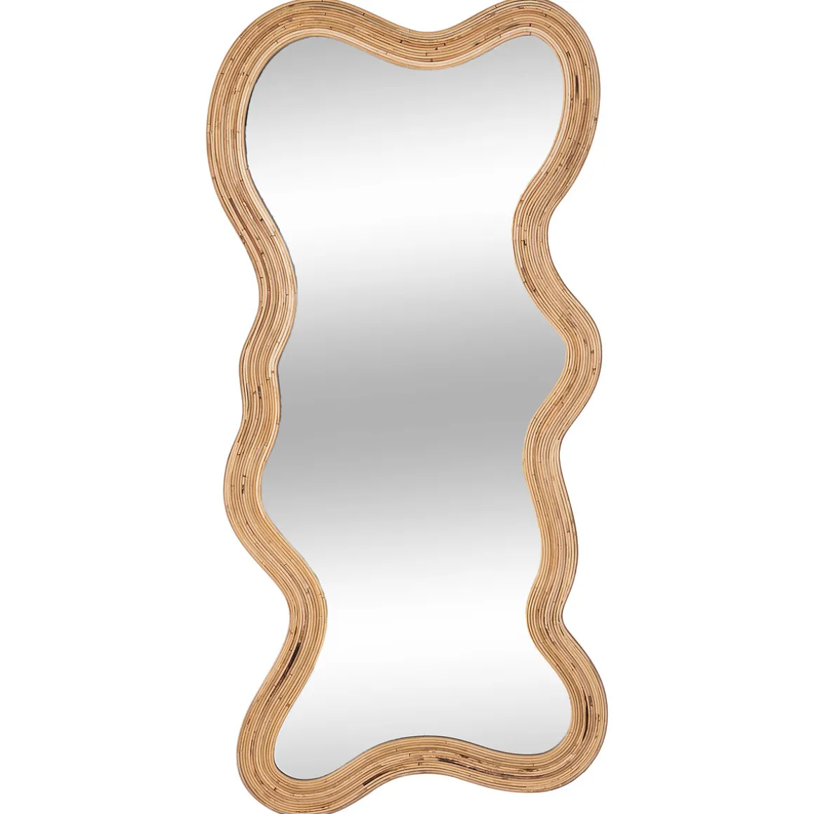 Espejo de pared MAGGIE beige de ratán 179.5cm