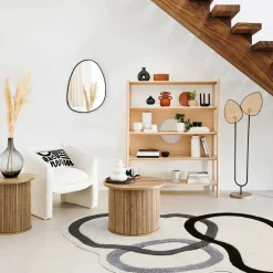 Espejo De Pared Metal Negro 55x1.6x75Cm