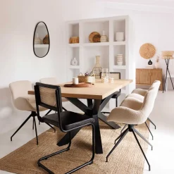 Espejo De Pared Metal Negro 55x1.6x75Cm