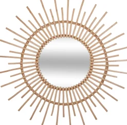 Espejo Decorativo De Ratán 76x2.4x76Cm