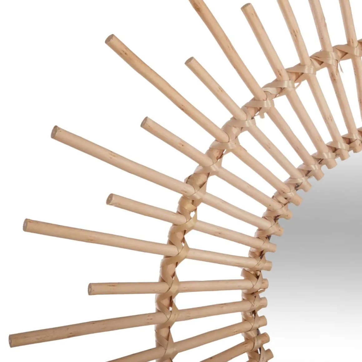 Espejo Decorativo De Ratán 76x2.4x76Cm