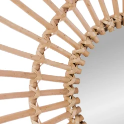 Espejo Decorativo Sol De Ratán 58Cm