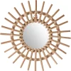 Espejo Decorativo Sol De Ratán 30Cm