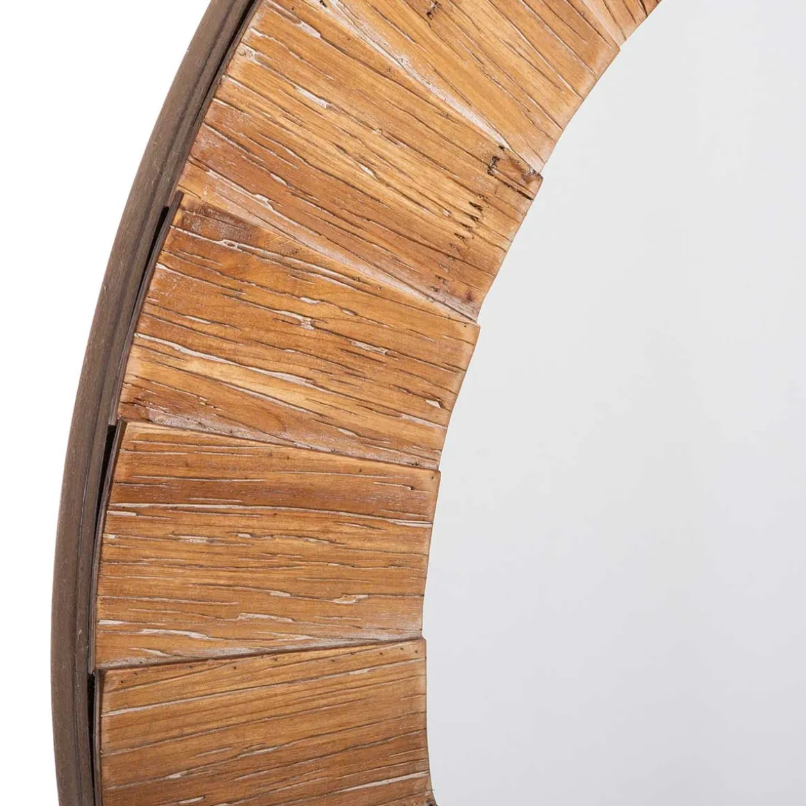 Espejo Pared De Madera Marrón 83Cm