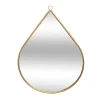 Espejo Pared Gota Metal Mdf 28x39Cm