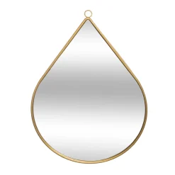 Espejo Pared Gota Metal Mdf 28x39Cm