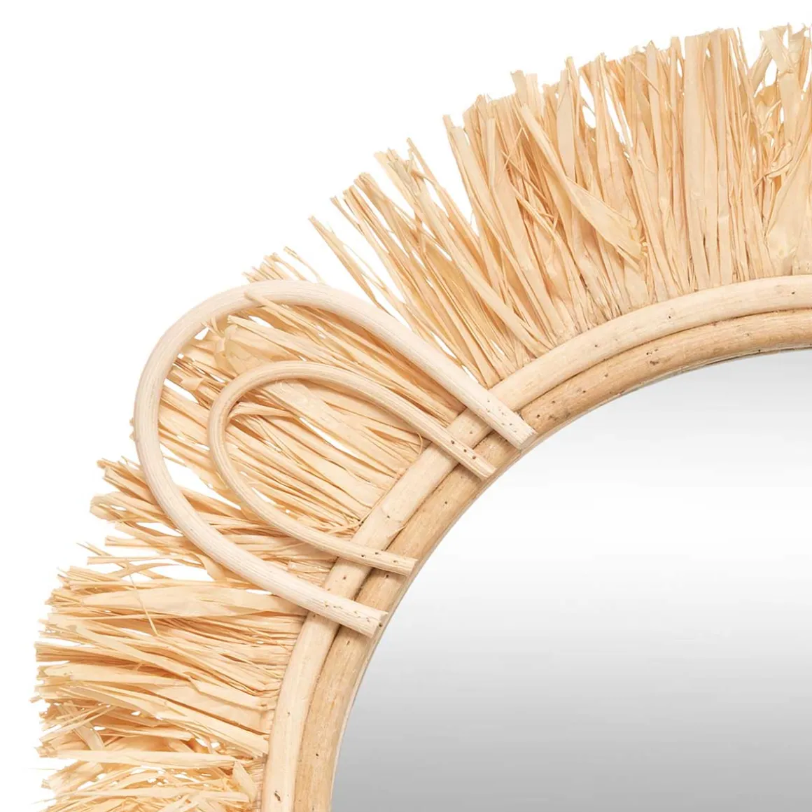 Espejo Sweet Safari De Rafia 22.5Cm