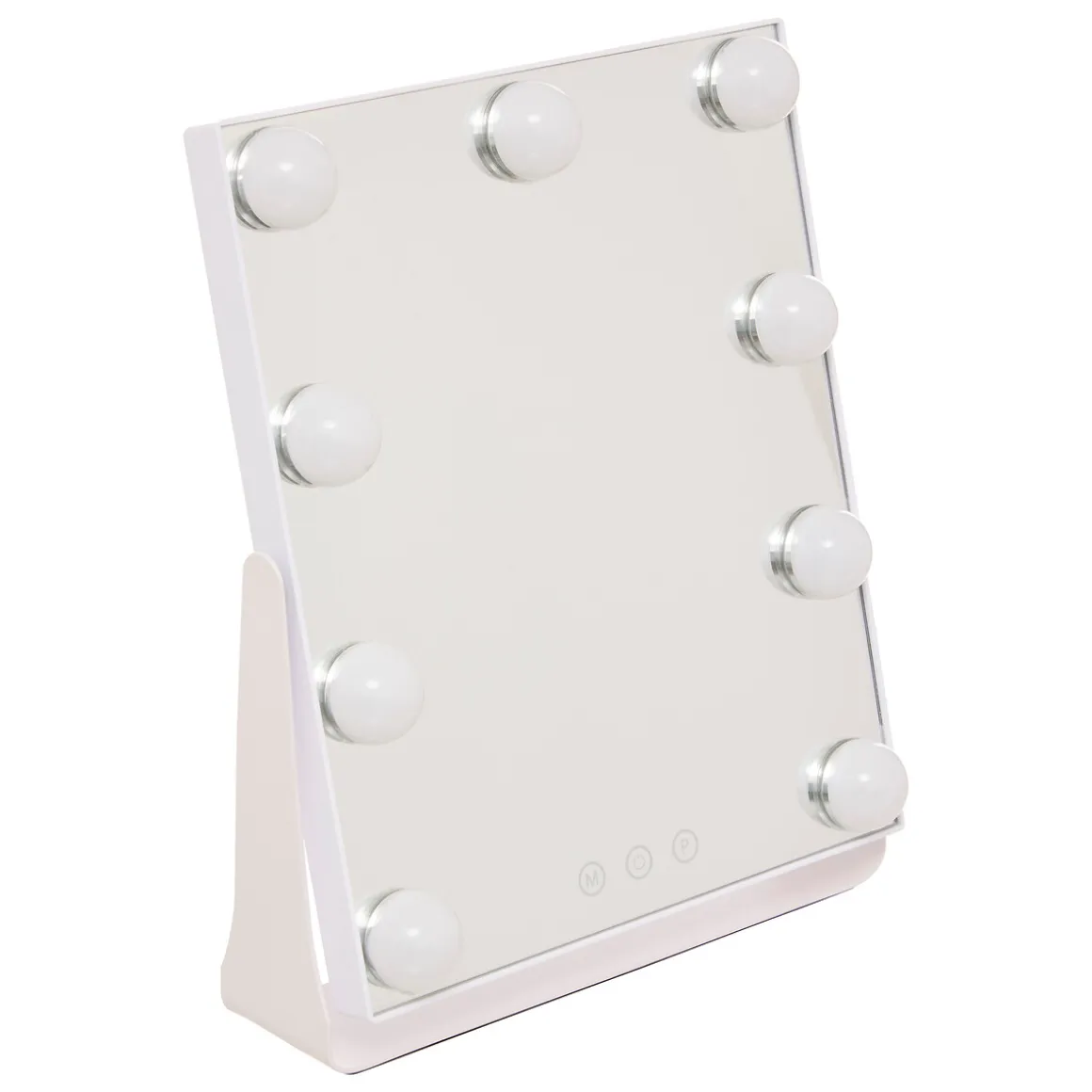 Espejo wc blanco con luz led 32cm