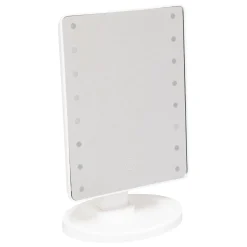 Espejo wc led de plástico blanco 26 cm