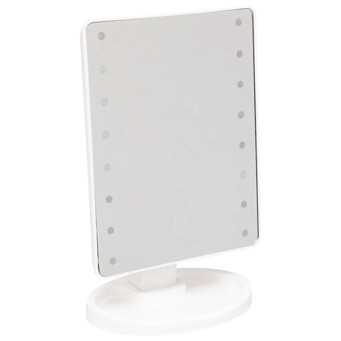 Espejo wc led de plástico blanco 26 cm