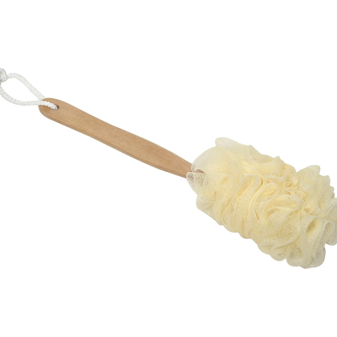 Esponja De Baño Flor Con Mango De Madera