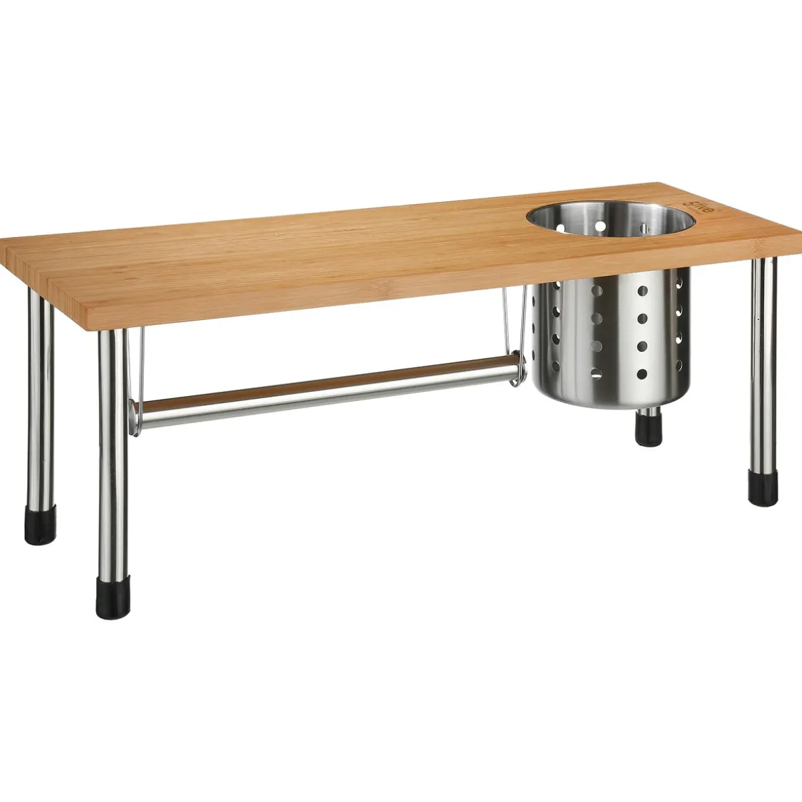 Estante Cocina C/Portarrollo Metal/Bambú