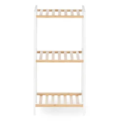 Estante con 3 baldas blanco de bambú 70cm