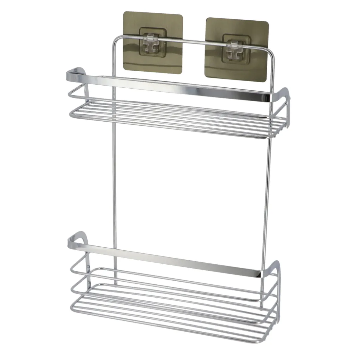 Estante De Baño C/2 Niveles Acero Inox.