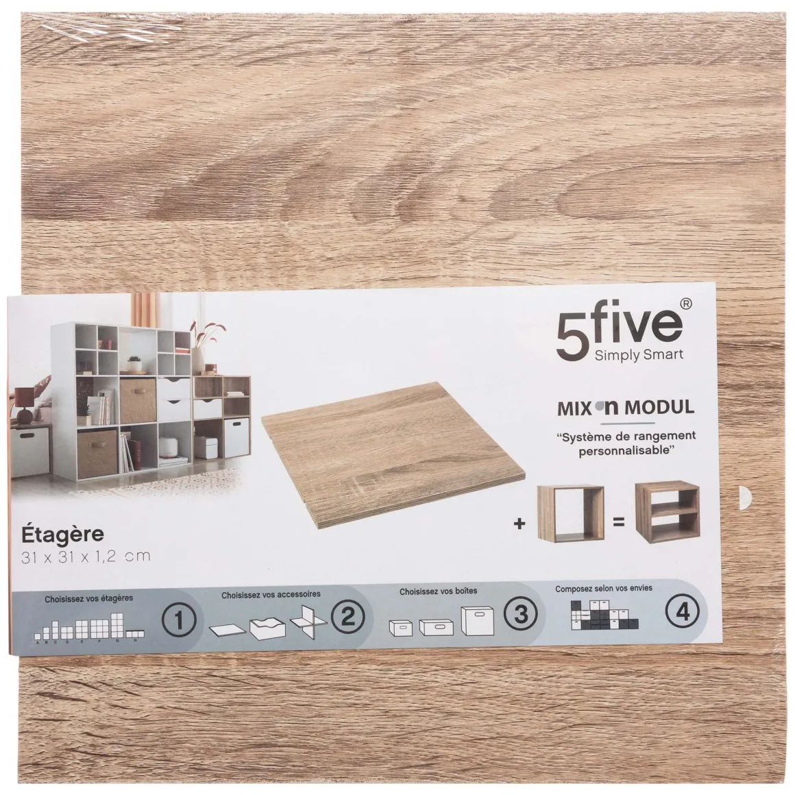 Estante Natural Mixmodul 32x32x1.2Cm