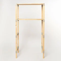 Estante para lavadora beige de madera