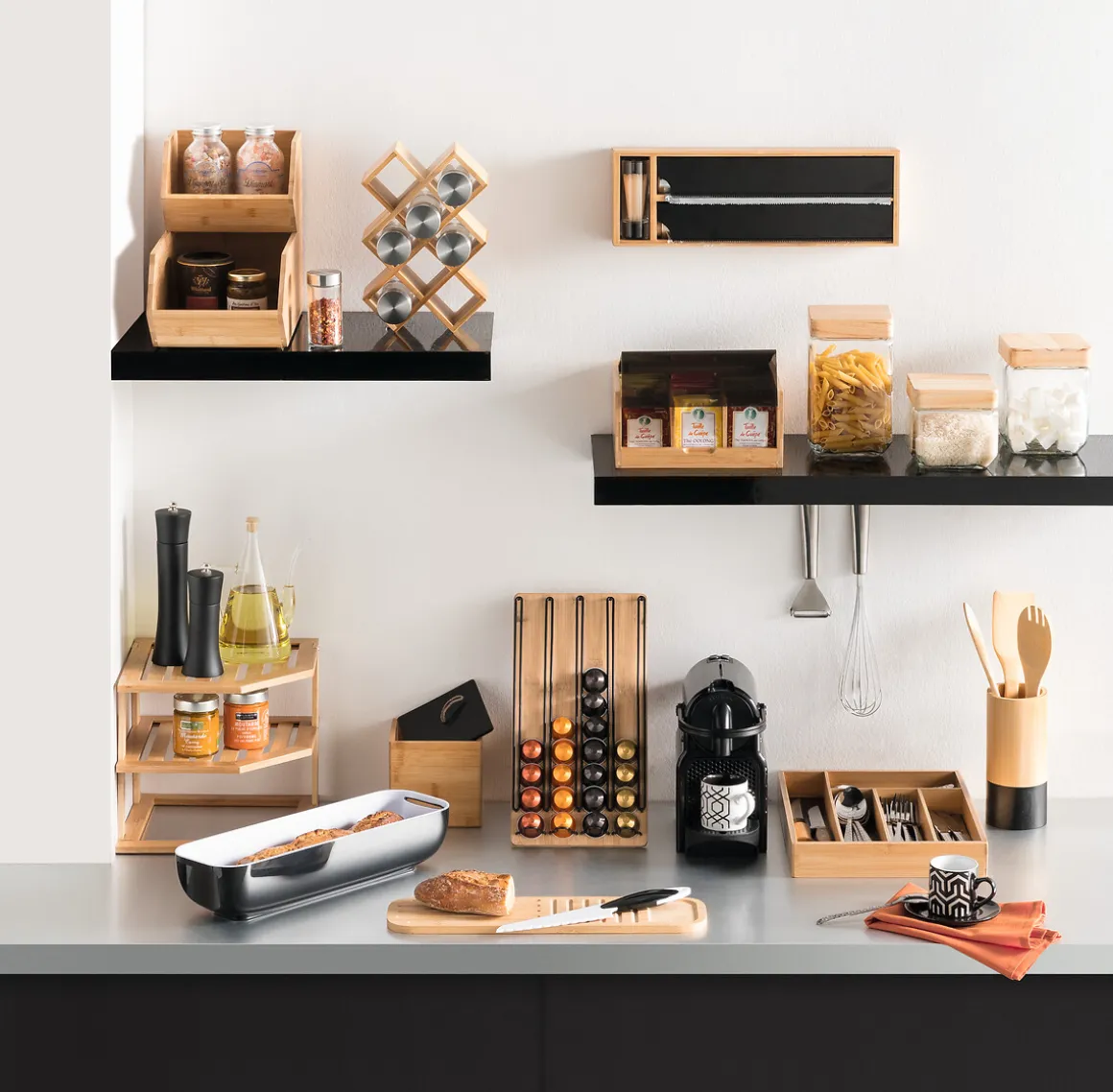 Estantería Bambú 2 Baldas 25.4x25.4x23