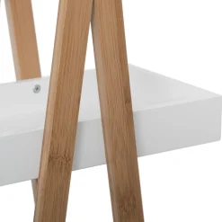 Estantería C/3 Baldas De Bambú Blanca