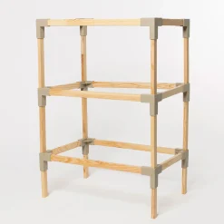 Estantería con 6 organizadores beige