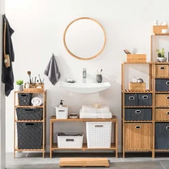 Estantería De Bambú C/2 Baldas Y 1 Módulo