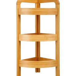Estantería De Esquina C/3 Baldas Bambú