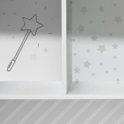 Estantería en forma de casa gris