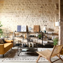 Estantería Gota Metal Negra 75x30x100Cm