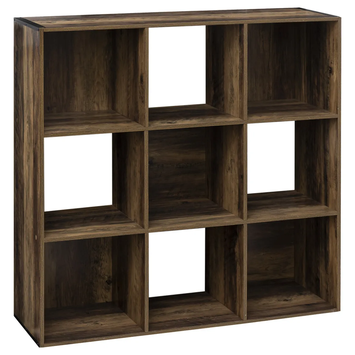 Estantería marrón oscuro con 9 cubos MIXMODUL