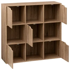 Estantería Mix Natural Con 9 Módulos