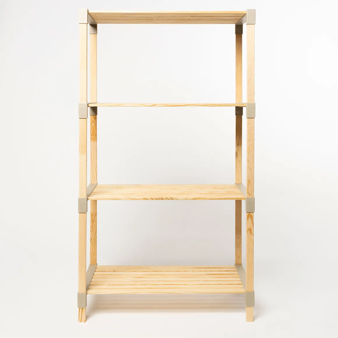 Estantería multifuncional beige de madera