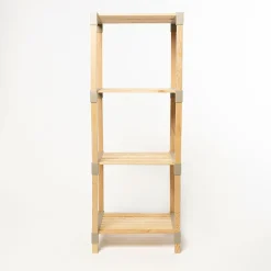 Estantería multifuncional beige de madera