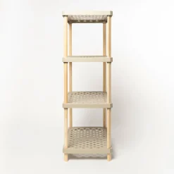 Estantería rectangular de 4 niveles beige