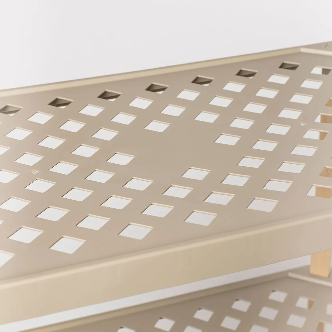 Estantería rectangular de 4 niveles beige