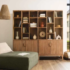 Estantería SABOR marrón de mdf con 2 puertas 190cm