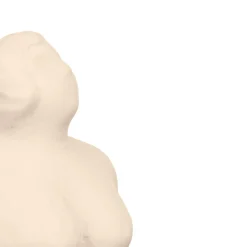 Estatua beige forma de mujer de cerámica