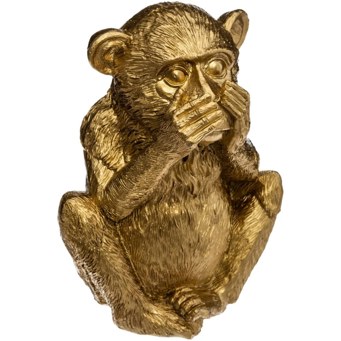 Estatua Dorada De Mono Sabio Mudo 17.7Cm