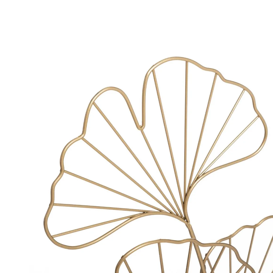 Estatua Hoja De Ginko Dorada 56Cm