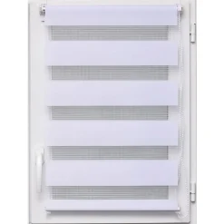 Estor De Tela Noche/Día Blanco 57x180Cm